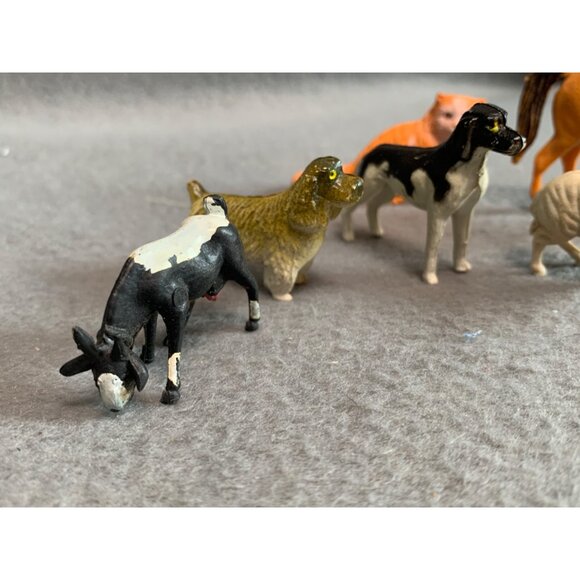 Vintage Plastic Farm & Zoo Animal Figurine Set - 6 Miniatures - Picture 2 of 8